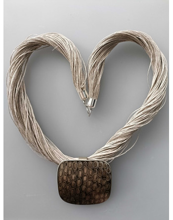 Naszyjnik Alpaka Grawerowana